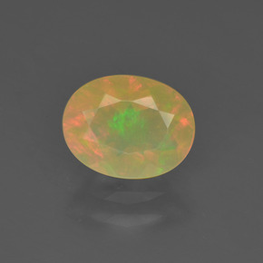 0,85 ctw natürlicher mehrfarbiger Opal, Oval Schliff, Transparent
