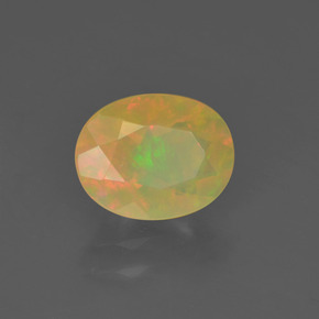 0,85 ctw natürlicher mehrfarbiger Opal, Oval Schliff, Transparent
