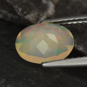 0,96 ctw natürlicher mehrfarbiger Opal, Oval Schliff, Transparent