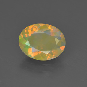 0,93 ctw natürlicher mehrfarbiger Opal, Oval Schliff, Transparent