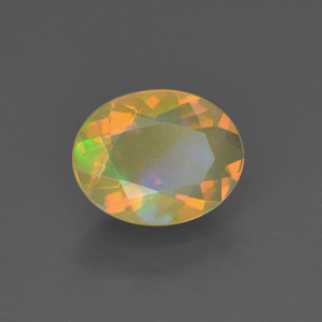 0,93 ctw natürlicher mehrfarbiger Opal, Oval Schliff, Transparent