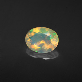 1,13 ctw natürlicher mehrfarbiger Opal, Oval Schliff, Transparent