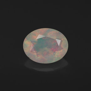 1,16 ctw natürlicher mehrfarbiger Opal, Oval Schliff, Lichtdurchlässig