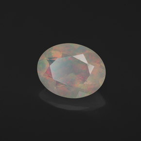 1,16 ctw natürlicher mehrfarbiger Opal, Oval Schliff, Lichtdurchlässig