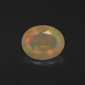 1,47 ctw natürlicher mehrfarbiger Opal, Oval Schliff, Lichtdurchlässig