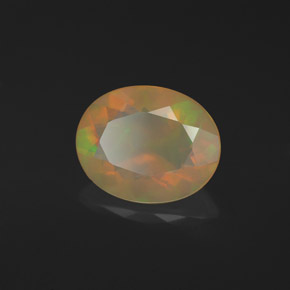 1,47 ctw natürlicher mehrfarbiger Opal, Oval Schliff, Lichtdurchlässig