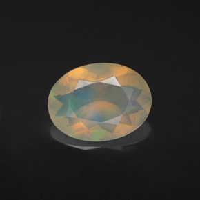 1,53 ctw natürlicher mehrfarbiger Opal, Oval Schliff, Transparent