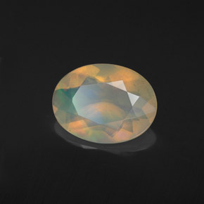 1,53 ctw natürlicher mehrfarbiger Opal, Oval Schliff, Transparent