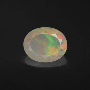1,40 ctw natürlicher mehrfarbiger Opal, Oval Schliff, Lichtdurchlässig