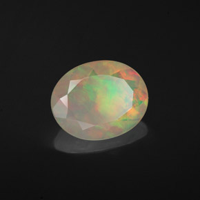 1,40 ctw natürlicher mehrfarbiger Opal, Oval Schliff, Lichtdurchlässig