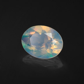 1,10 ctw natürlicher mehrfarbiger Opal, Oval Schliff, Transparent