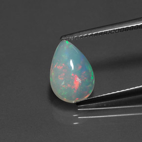 1,37 ctw natürlicher mehrfarbiger Opal, Transparent, Transparent / Lichtdurchlässig