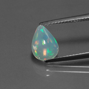 1,07 ctw natürlicher mehrfarbiger Opal, Birnenform, Transparent