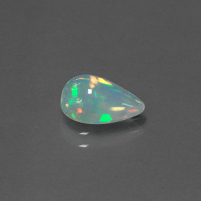 1,07 ctw natürlicher mehrfarbiger Opal, Birnenform, Transparent