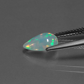 1,07 ctw natürlicher mehrfarbiger Opal, Birnenform, Transparent
