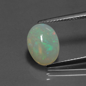 1,62 ctw natürlicher mehrfarbiger Opal, Transparent, Transparent / Lichtdurchlässig