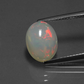 2,83 ctw natürlicher mehrfarbiger Opal, Transparent, Transparent / Lichtdurchlässig