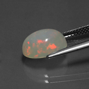 2,83 ctw natürlicher mehrfarbiger Opal, Transparent, Transparent / Lichtdurchlässig