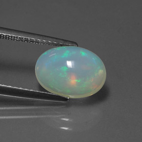2,16 ctw natürlicher mehrfarbiger Opal, Transparent, Transparent / Lichtdurchlässig
