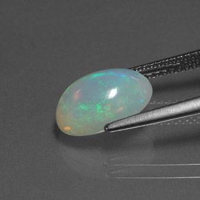 2,16 ctw natürlicher mehrfarbiger Opal, Transparent, Transparent / Lichtdurchlässig