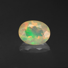 1,22 ctw natürlicher mehrfarbiger Opal, Transparent, Transparent / Lichtdurchlässig