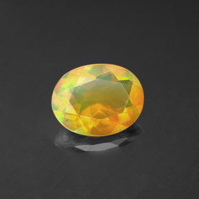 1,30 ctw natürlicher mehrfarbiger Opal, Transparent, Transparent / Lichtdurchlässig
