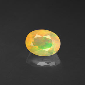 1,10 ctw natürlicher mehrfarbiger Opal, Transparent, Transparent / Lichtdurchlässig