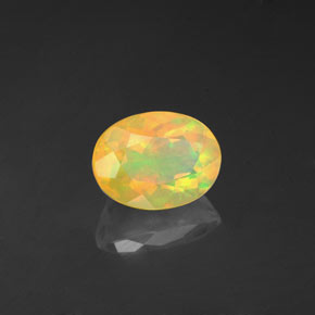1,10 ctw natürlicher mehrfarbiger Opal, Transparent, Transparent / Lichtdurchlässig