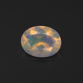 0,97 ctw natürlicher mehrfarbiger Opal, Transparent, Transparent / Lichtdurchlässig