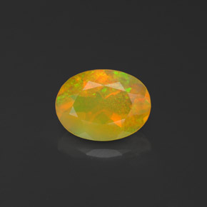 0,90 ctw natürlicher mehrfarbiger Opal, Transparent, Transparent / Lichtdurchlässig