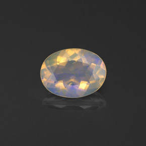 0,84 ctw natürlicher mehrfarbiger Opal, Transparent, Transparent / Lichtdurchlässig