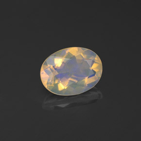 0,84 ctw natürlicher mehrfarbiger Opal, Transparent, Transparent / Lichtdurchlässig