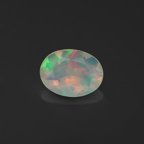 0,63 ctw natürlicher mehrfarbiger Opal, Transparent, Transparent / Lichtdurchlässig