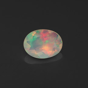 0,63 ctw natürlicher mehrfarbiger Opal, Transparent, Transparent / Lichtdurchlässig