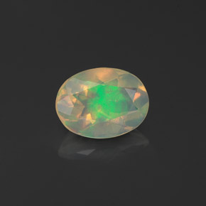 0,78 ctw natürlicher mehrfarbiger Opal, Transparent, Transparent / Lichtdurchlässig