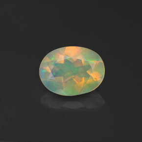 0,93 ctw natürlicher mehrfarbiger Opal, Transparent, Transparent / Lichtdurchlässig