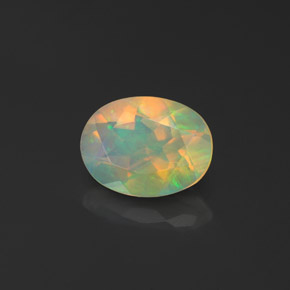 0,93 ctw natürlicher mehrfarbiger Opal, Transparent, Transparent / Lichtdurchlässig