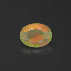 0,76 ctw natürlicher mehrfarbiger Opal, Transparent, Transparent / Lichtdurchlässig