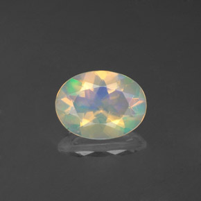 0,83 ctw natürlicher mehrfarbiger Opal, Transparent, Transparent / Lichtdurchlässig