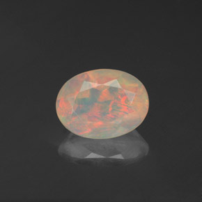 0,89 ctw natürlicher mehrfarbiger Opal, Transparent, Transparent / Lichtdurchlässig