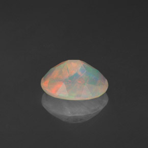 0,89 ctw natürlicher mehrfarbiger Opal, Transparent, Transparent / Lichtdurchlässig