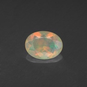 0,71 ctw natürlicher mehrfarbiger Opal, Transparent, Transparent / Lichtdurchlässig