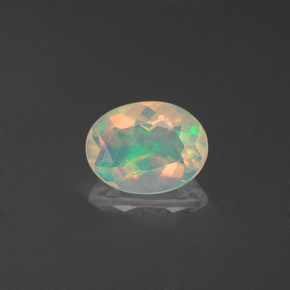 0,71 ctw natürlicher mehrfarbiger Opal, Transparent, Transparent / Lichtdurchlässig