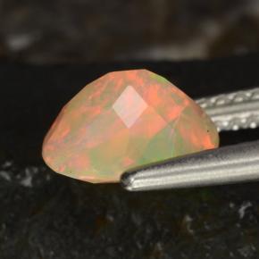 0,97 ctw natürlicher mehrfarbiger Opal, Oval Schliff, Lichtdurchlässig