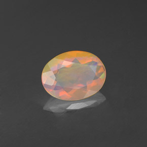 0,70 ctw natürlicher mehrfarbiger Opal, Transparent, Transparent / Lichtdurchlässig