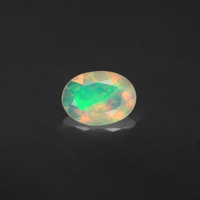 0,37 ctw natürlicher mehrfarbiger Opal, Transparent, Transparent / Lichtdurchlässig