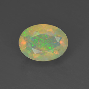 0,88 ctw natürlicher mehrfarbiger Opal, Oval Schliff, Transparent