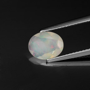 0,78 ctw natürlicher mehrfarbiger Opal, Transparent, Transparent / Lichtdurchlässig
