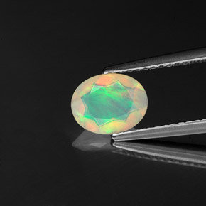0,73 ctw natürlicher mehrfarbiger Opal, Transparent, Transparent / Lichtdurchlässig