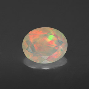 1,42 ctw natürlicher mehrfarbiger Opal, Transparent, Transparent / Lichtdurchlässig
